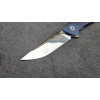 СИНІЙ ПТАХ авторський складаний ніж ручної роботи Androshchuk Knives, сталь S125V, 65 HRC, купити замовити в Україні